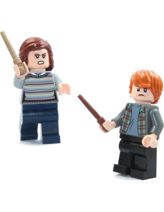 Minifiguras LEGO Harry Potter - Hermione y Ron con Varitas 2