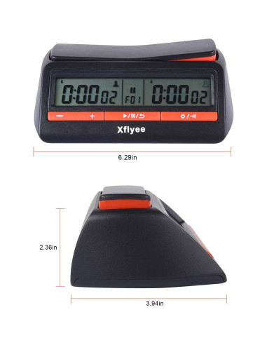 Reloj de Ajedrez Xflyee Digital Portátil con Bonificación