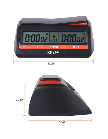 Reloj de Ajedrez Xflyee Digital Portátil con Bonificación