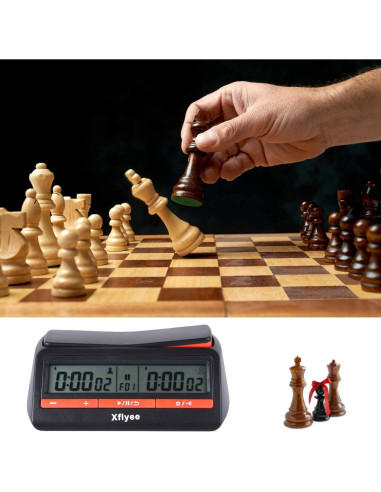 Reloj de Ajedrez Xflyee Digital Portátil con Bonificación