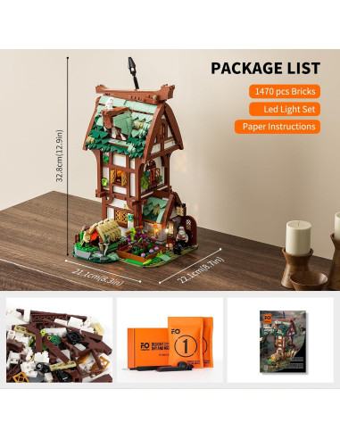 Set de Construcción Tienda de Herboristería FUNWHOLE 1470 Pcs