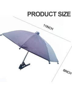 Paraguas para Teléfono RUIYUE UV 50+ Soporte Ventosa Blanco 2