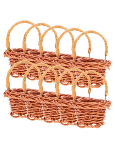 Cestas Miniatura Tejidas Happyyami 10 Piezas Decorativas