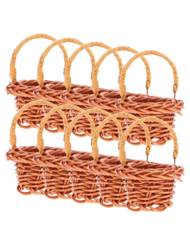Cestas Miniatura Tejidas Happyyami 10 Piezas Decorativas