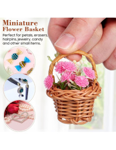 Cestas Miniatura Tejidas Happyyami 10 Piezas Decorativas 2