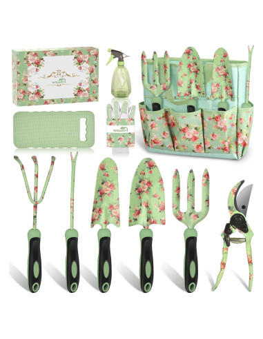 Set de Jardinería WisaKey 10 Piezas con Bolsa y Guantes