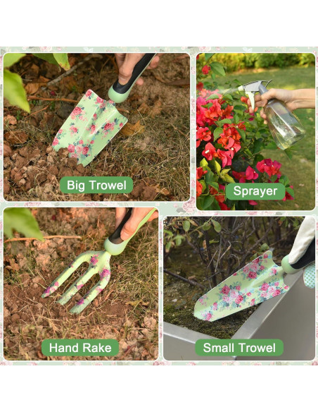 Set de Jardinería WisaKey 10 Piezas con Bolsa y Guantes