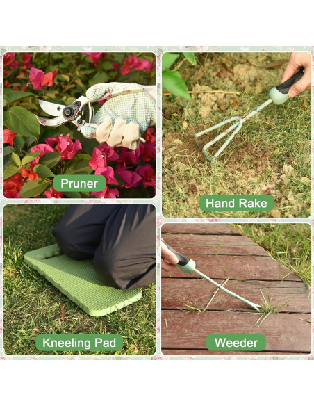 Set de Jardinería WisaKey 10 Piezas con Bolsa y Guantes