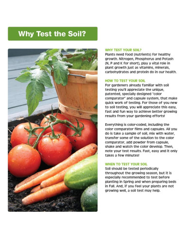 Kit de Prueba de Suelo Rapitest 20 Pruebas pH, N, P, K