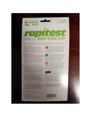Kit de Prueba de Suelo Rapitest 20 Pruebas pH, N, P, K