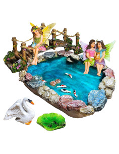 Kit de estanque de hadas Mood Lab - 6 piezas decorativas