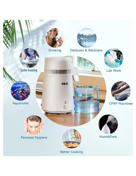 Destilador de Agua CO-Z 4L Purificador de Escritorio