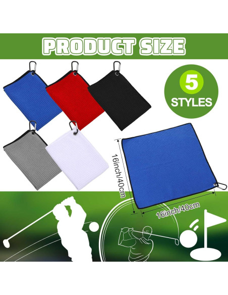 Toallas de Golf Batiyeer 40x40 cm Microfibra 100 Piezas