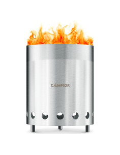 Estufa de Fuego a Leña Campior 15 cm Acero Inoxidable Portátil