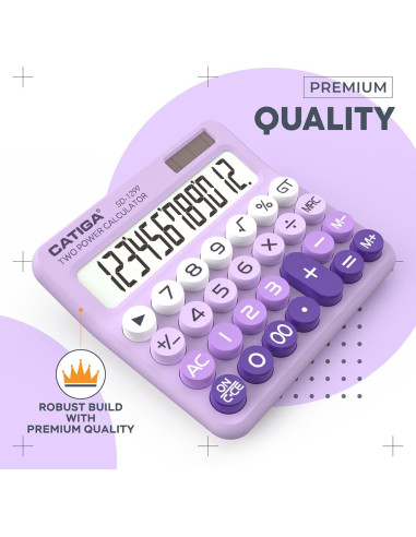 Calculadora Solar Catiga SD-1299 con Pantalla LCD 12 Dígitos
