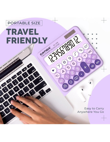 Calculadora Solar Catiga SD-1299 con Pantalla LCD 12 Dígitos