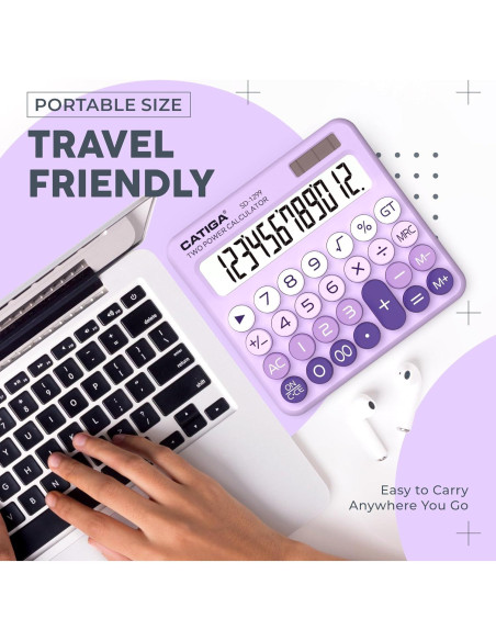 Calculadora Solar Catiga SD-1299 con Pantalla LCD 12 Dígitos