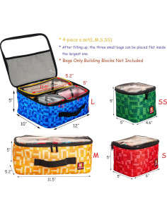 Juego de 4 Organizadores de Juguetes Remobia Hicol Cuadrados 2