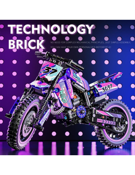 Juego de Bloques de Construcción Mesiondy Motocicleta 476 Piezas