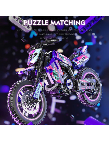 Juego de Bloques de Construcción Mesiondy Motocicleta 476 Piezas