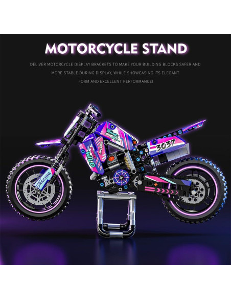 Juego de Bloques de Construcción Mesiondy Motocicleta 476 Piezas