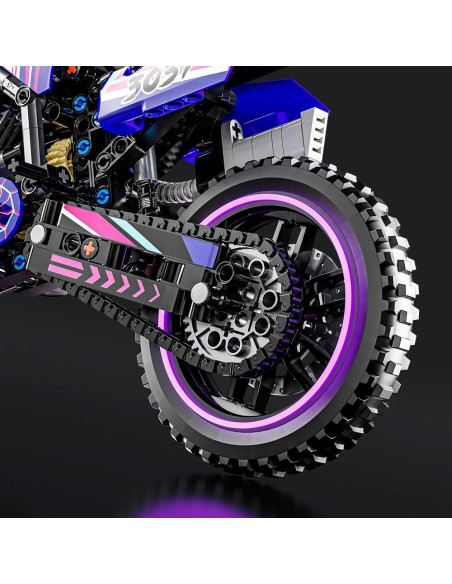 Juego de Bloques de Construcción Mesiondy Motocicleta 476 Piezas