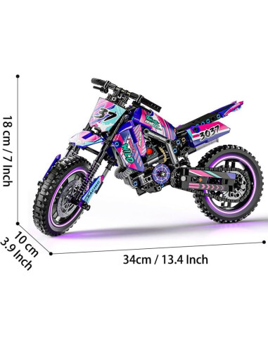 Juego de Bloques de Construcción Mesiondy Motocicleta 476 Piezas