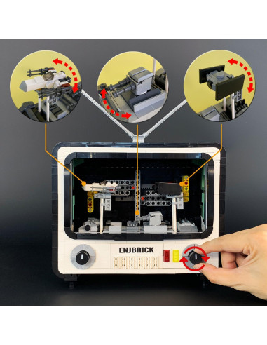 Set de Construcción TV Retro ENJBRICK 1212 Piezas 22x12 cm