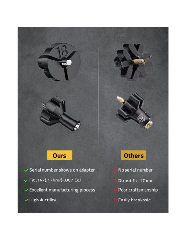 Kit de alineación láser CVLIFE con 32 adaptadores para caza