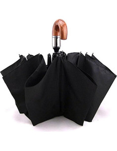 Paraguas Compacto Bescar Automático Anti-UV 107 cm Negro 2