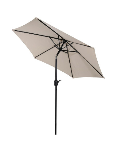 Paraguas de Patio Sunnydaze 2.3m Beige con Manivela