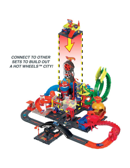 Juego de pista de juguete Hot Wheels City Downtown Express Juego de pista de juguete Hot Wheels City Downtown Express