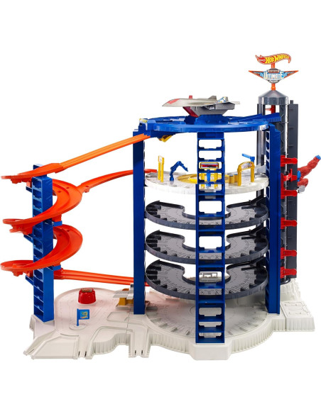 Garaje Super Ultimate Hot Wheels con 4 Autos y Elevador Garaje Super Ultimate Hot Wheels con 4 Autos y Elevador