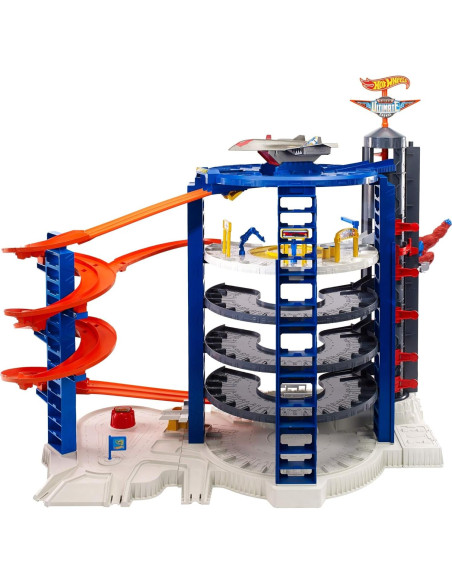 Garaje Super Ultimate Hot Wheels con 4 Autos y Elevador Garaje Super Ultimate Hot Wheels con 4 Autos y Elevador