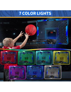 Aro de Baloncesto HYES LED con Control Remoto y 3 Modos 2