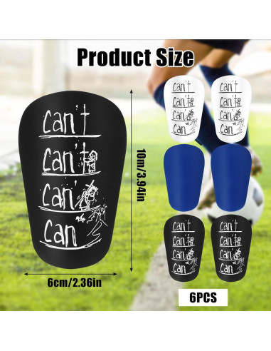 3 Pares Mini Espinilleras Draupnir 10x6 cm para Fútbol