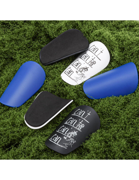 3 Pares Mini Espinilleras Draupnir 10x6 cm para Fútbol