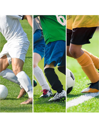 3 Pares Mini Espinilleras Draupnir 10x6 cm para Fútbol