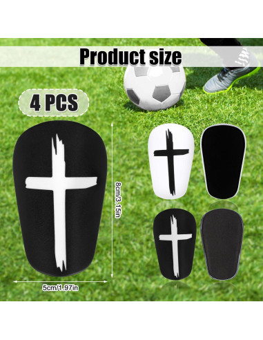 2 Pares de Espinilleras de Fútbol NQEUEPN Mini 8x5 cm