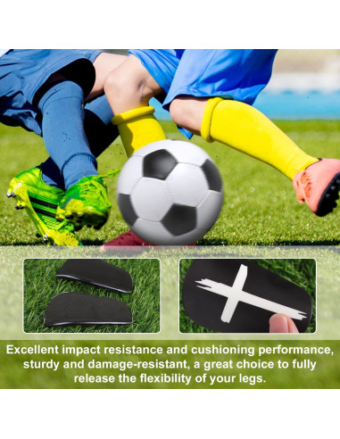 2 Pares de Espinilleras de Fútbol NQEUEPN Mini 8x5 cm