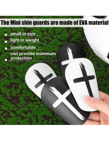 2 Pares de Espinilleras de Fútbol NQEUEPN Mini 8x5 cm