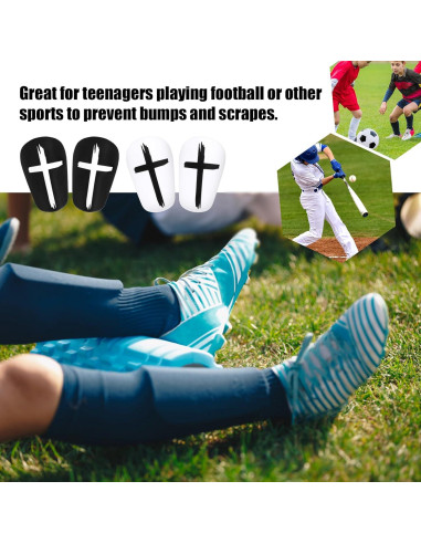 2 Pares de Espinilleras de Fútbol NQEUEPN Mini 8x5 cm