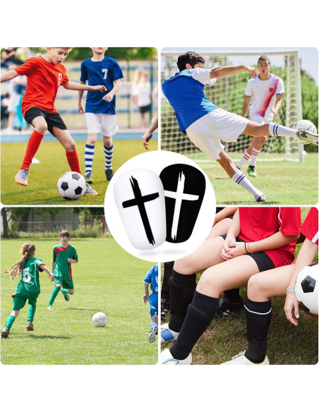 2 Pares de Espinilleras de Fútbol NQEUEPN Mini 8x5 cm