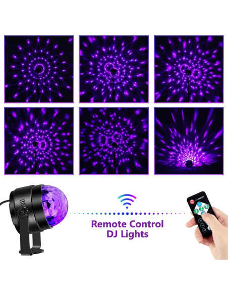 Luces UV Litake 6W Estroboscópicas con Control Remoto