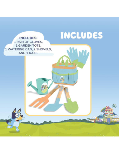 Set de Jardinería Bluey para Niños | Incluye Regadera y Guantes