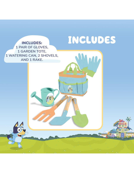 Set de Jardinería Bluey para Niños | Incluye Regadera y Guantes
