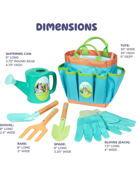 Set de Jardinería Bluey para Niños | Incluye Regadera y Guantes
