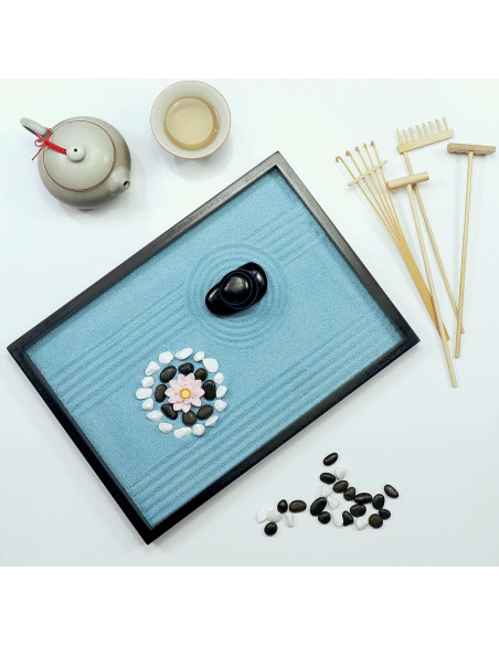 Jardín Zen Island Falls Home 28x20 cm Decoración Japonesa