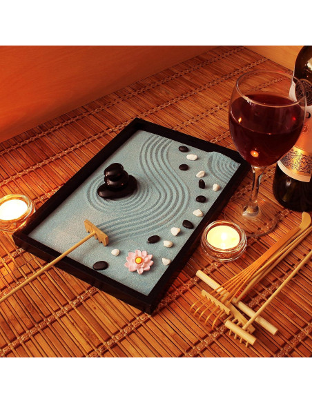 Jardín Zen Island Falls Home 28x20 cm Decoración Japonesa