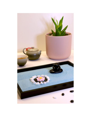 Jardín Zen Island Falls Home 28x20 cm Decoración Japonesa